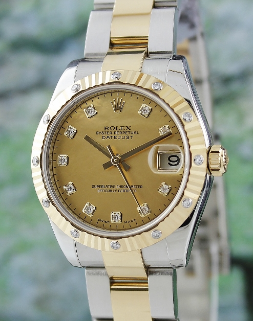 (image for) A ROLEX MID SIZE STEEL & GOLD OYSTER PERPETUAL DATEJUST /178313